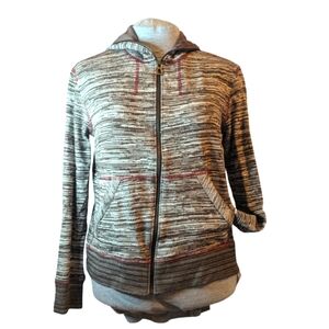 Hugo Boss szM gray/white full zip hoodie GUC